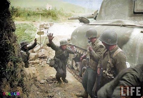 Two German Soldiers Surrender After The United States Army 3rd Division