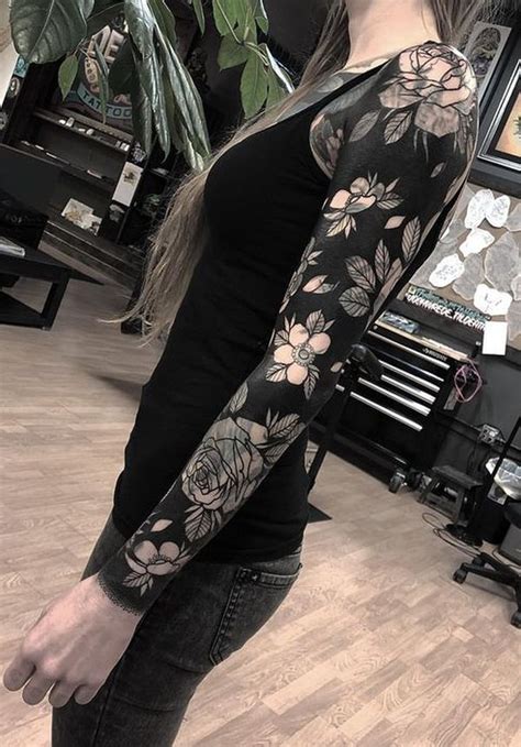 Awesome Blackout Tattoo Ideas For Women Tattoo Artist Max Rathbone