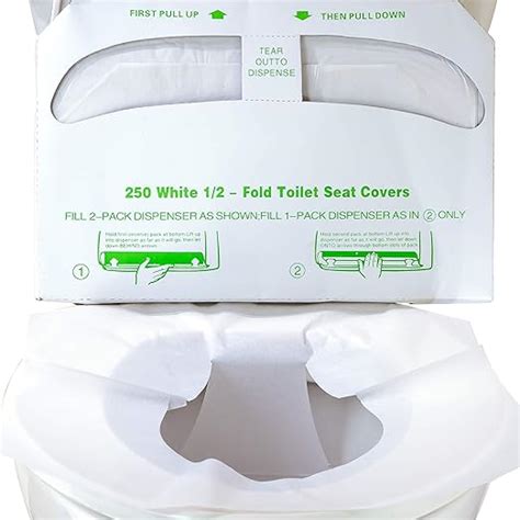 Commercial Use Count Premium Disposable Paper Toilet Seat Covers Liners Sheets Half Fold