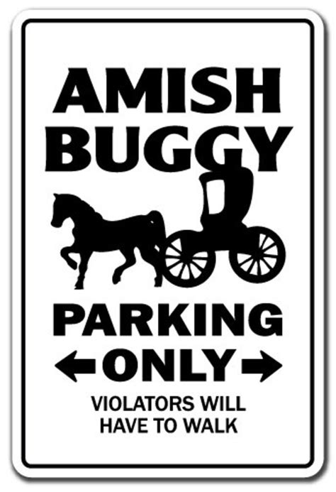 Amish Buggy Parking Sign T Horse Carriage Religious Etsy Uk