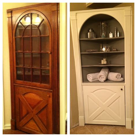 Check spelling or type a new query. Before and after...corner china cabinet repurposed in the ...