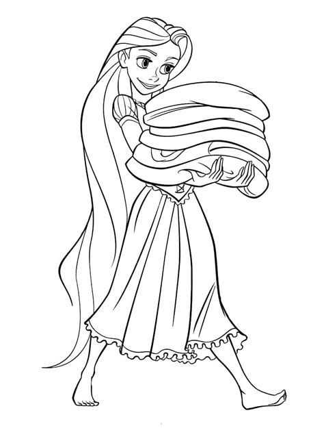 Dibujos De Princesa Rapunzel De Disney Para Colorear Para Colorear