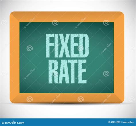 Fixed Rate Sign Message Illustration Stock Illustration Illustration