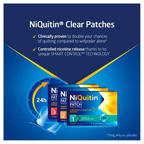 Niquitin Clear Patch Step 2 14mg 7 Nicotine Patches Stop Smoking