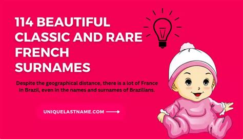 114 Beautiful Classic And Rare French Surnames Unique Last Name