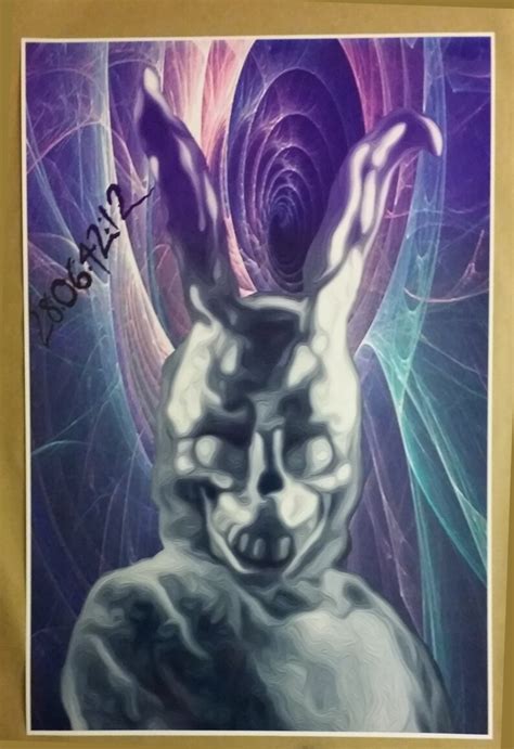 Donnie Darko Movie Poster Frank The Rabbit Wormhole Poster Etsy