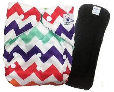 Babymoon Set Of 2 1 Cloth Diaper With 5layers Charcoal Bamboo Insert