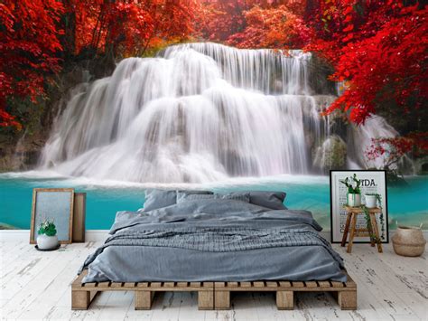 Wallpaper Mural Waterfall In Deep Forest