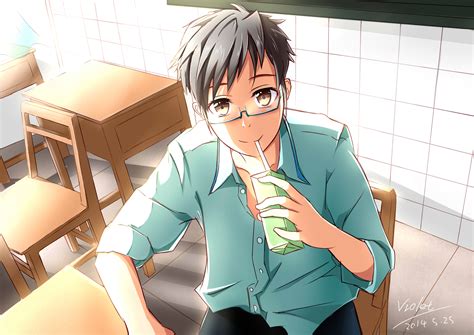 Anime Boy Glasses Wallpapers Wallpaper Cave