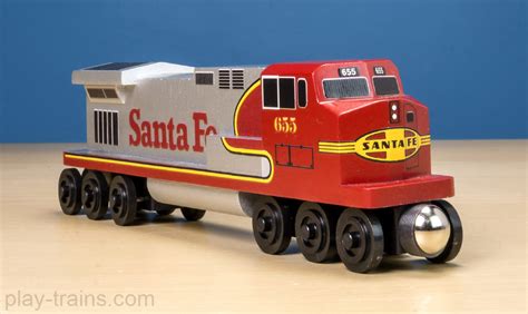 Train Cars Bnsf Diesel Locomotive Magnetic Wooden Train Toys