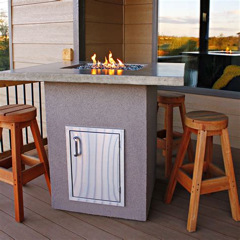 Our Bar Height Fire Table Seats 6 Comfortably Fire Table Table