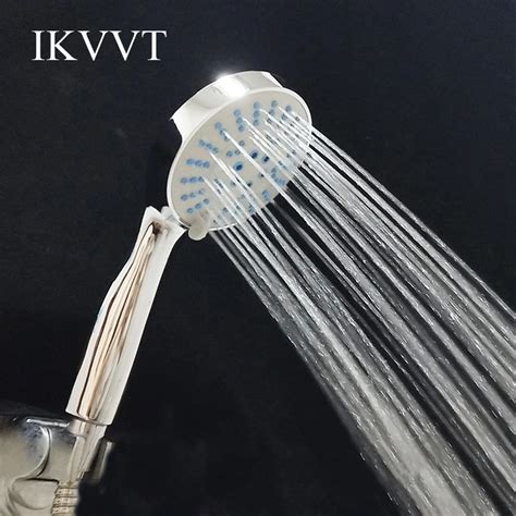 Water Saving Abs Shower Head Round Handheld Rain Shower Nozzle With Chrome3 Functions Shower