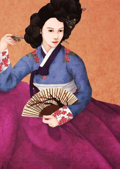 Han Bok Illustration Korean Art Korean Illustration Korean Painting