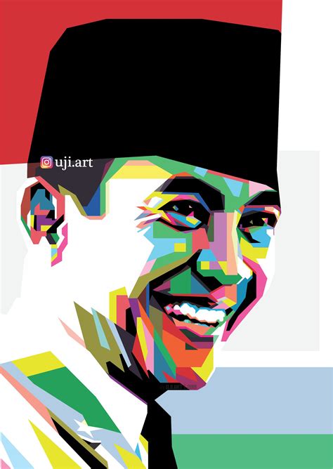 Poster Pahlawan Soekarno Lukisan