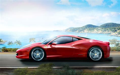 Red Ferrari Sports Car Wallpapers Wallpaper Cave