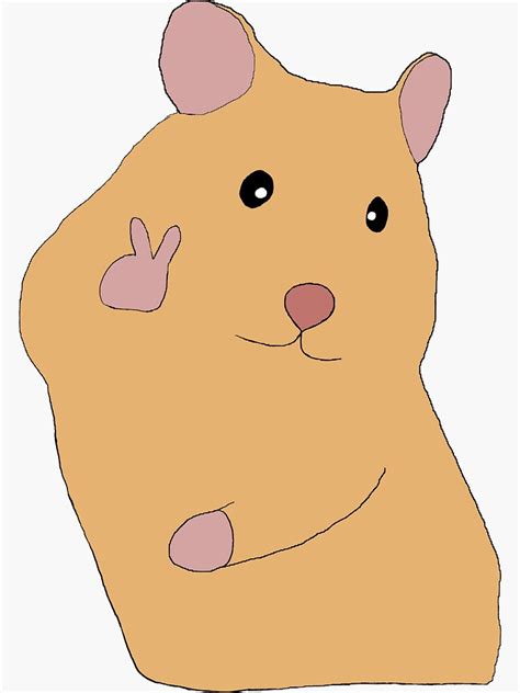 Peace Sign Hamster Sticker By Extraguac Redbubble