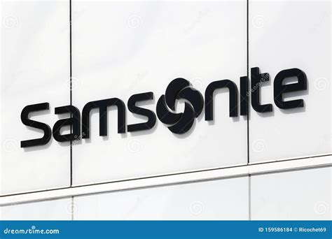 Samsonite Logo On A Wall Editorial Stock Image Image Of Baggage