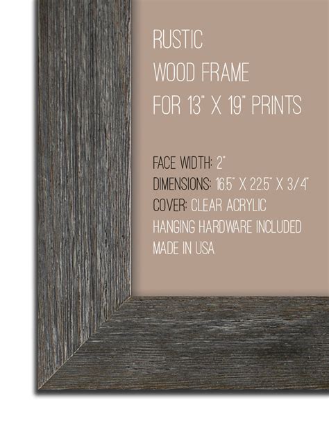 13 X 19 Rustic Wood Frame Without Print School Street Posters