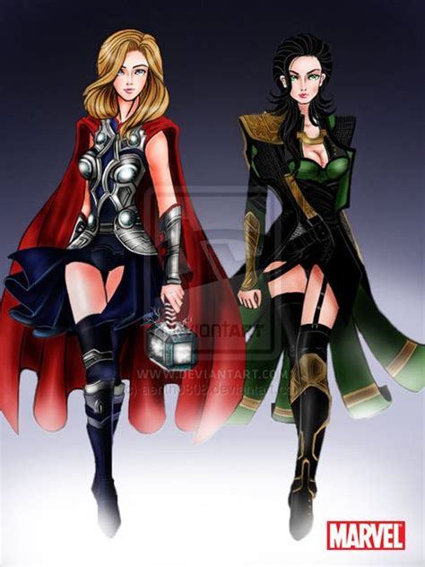 Genderbent Avengers Fan Art Female Thor Thor Cosplay Loki Cosplay