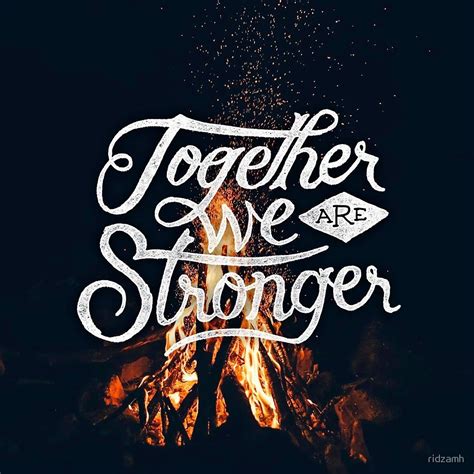 Together We Are Stronger By Ridzamh Typography Inspiration Graphic