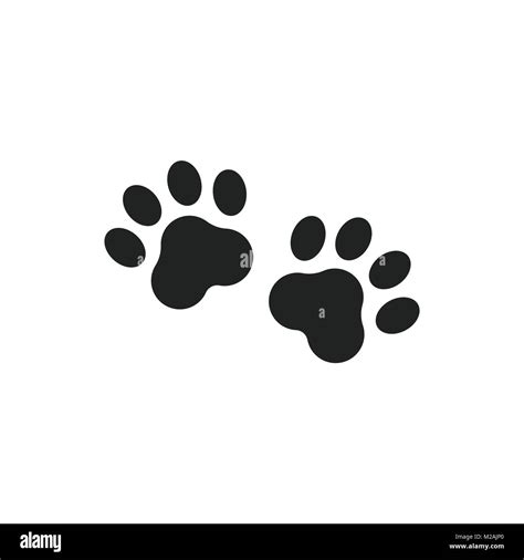 Pfotenabdruck Vektor Icon Hund Oder Katze Pfotenabdruck Abbildung
