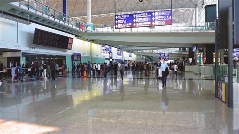 Hong Kong Airport Arrival Hall Free Stock Footage Youtube