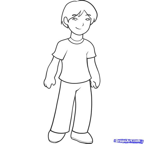 Cartoon Drawing Boy At Explore Collection Of
