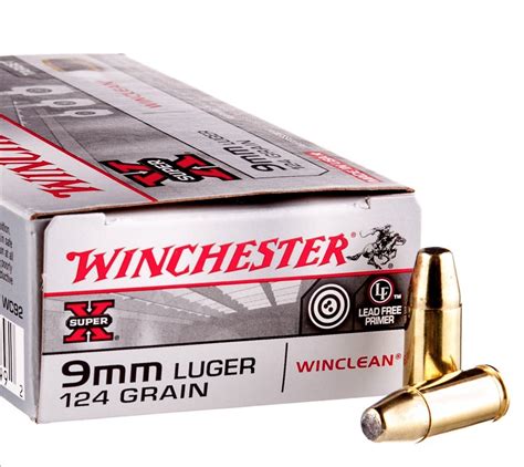 Winchester Super X 9mm 124gr Box Of 50 Firebird Ammunition