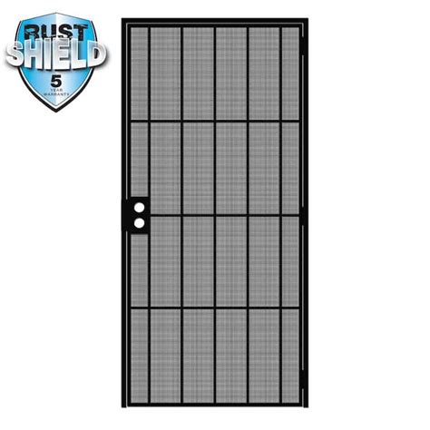 Unique Home Designs Meridian Surface Mount Outswing Steel Security Door