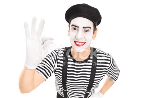 Mime Artist Gesturing With His Hand Stock Photo Royalty Free Freeimages