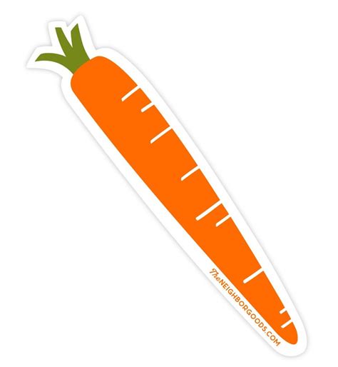 Carrot Sticker Vegetable Sticker Food Sticker Produce Etsy