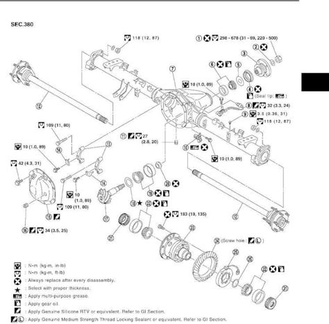 2004 Nissan Titan Repair Manual Rear Final Drive Section Rfd