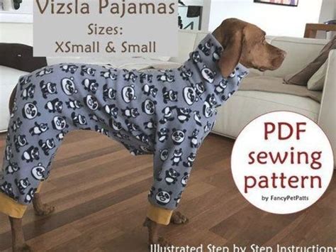 The make joining multiple pieced patterns, most have them numbered or marked in some way to make piecing them together, a breeze. PDF SEWING PATTERN / Large Dog Pajamas - XSmall and Small ...