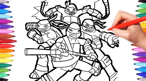 Ninja Turtles Coloring Pages Characters