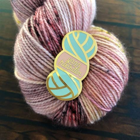 Yarn Hoarder Enamel Pin Rose And Purl