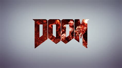 Doom Logo Minimalism Doom Game Doom 2016 Video Games Hd Wallpaper