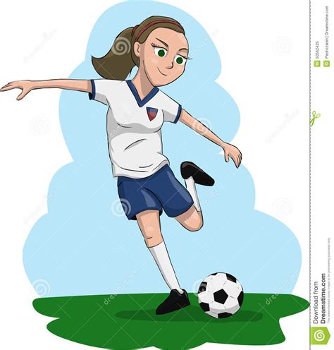 Woman Playing Soccer Stock Illustration Illustration Of Play 50562425