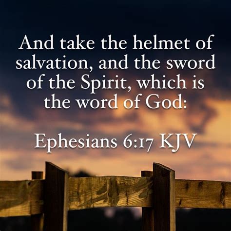 Ephesians 6 17 And Take The Helmet Of Salvation And The Sword Of The