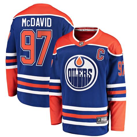 Mens Edmonton Oilers Connor Mcdavid Fanatics Branded Royal Alternate