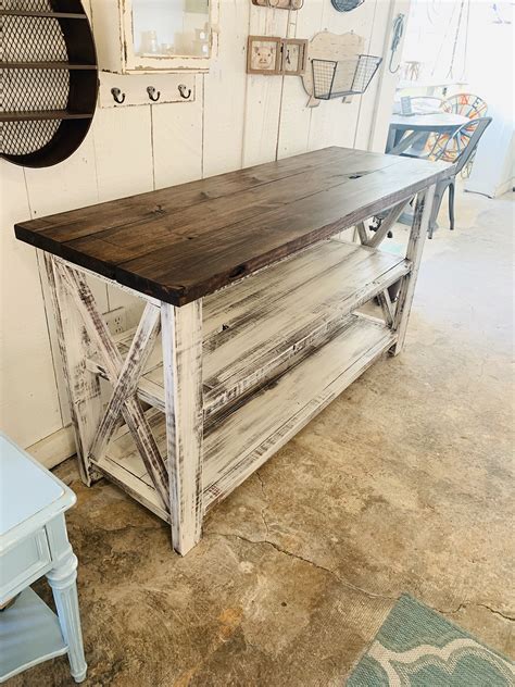 Rustic Wooden Buffet Table Rustic Console Table Farmhouse Buffet