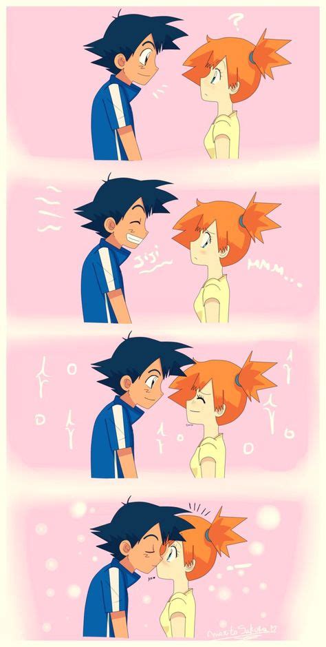 Pokeshipping Sweet Kiss By Moritosakura Pokeshipping Pokemon Ash Misty Pokemon Ash Serena