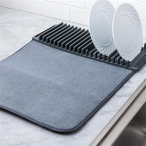 Umbra Udry Drying Mat With Rack Charcoal Kitchen Stuff Plus