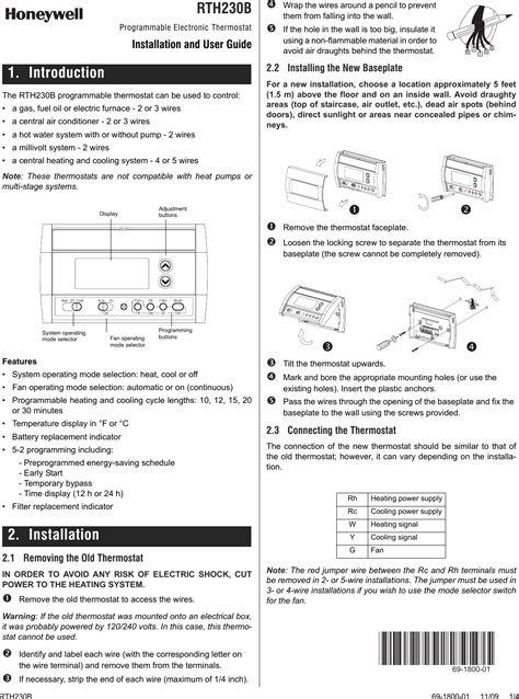 Honeywell Thermostat Manual Older Models