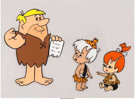 The Flintstones Fred And Barney Publicity Cel Hanna B