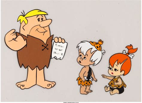 the flintstones fred and barney publicity cel hanna b