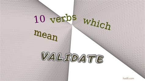Validate 12 Verbs Meaning Validate Sentence Examples Youtube