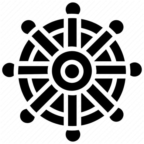 Buddhism Dharma Chakra Dharma Wheel Indian Religion Jainism Icon