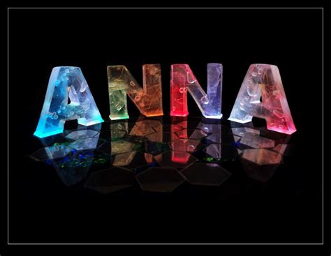 The Name Anna In 3d Coloured Lights Lights Anna Name Anna