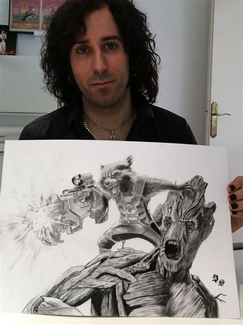 Diego Septiembre Original Charcoal And Graphite Drawing Groot And