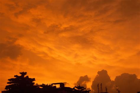 Free picture: dusk, sky, orange color, atmosphere, sky, meteorology, sunset
